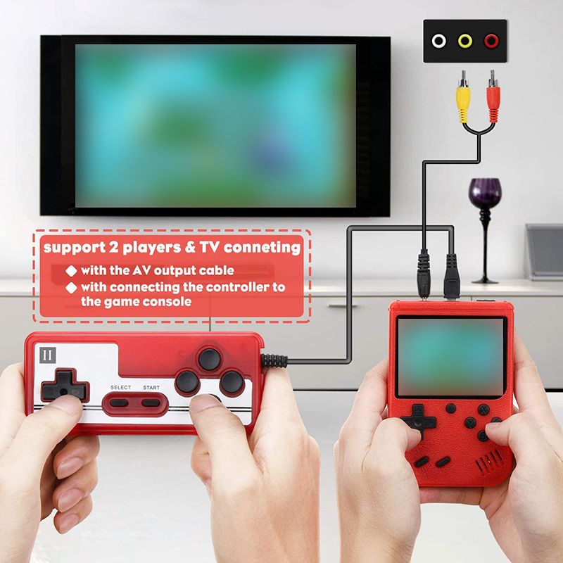 Handhell Contoller 400-In-1 Handheld Game Console with 2 Player Controller & TV Connectio ...