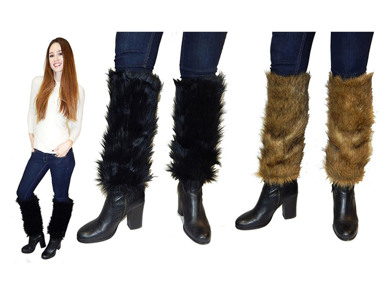 Women’s Faux Fur Leg Warmer Sleeves
